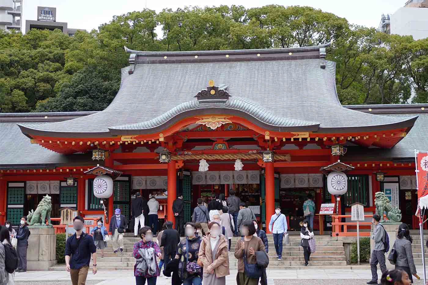 神戸,旅行,一人旅,旅先,生田神社,縁結び,混雑