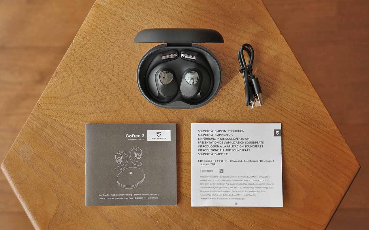 SOUNDPEATS「GoFree2」の同梱物