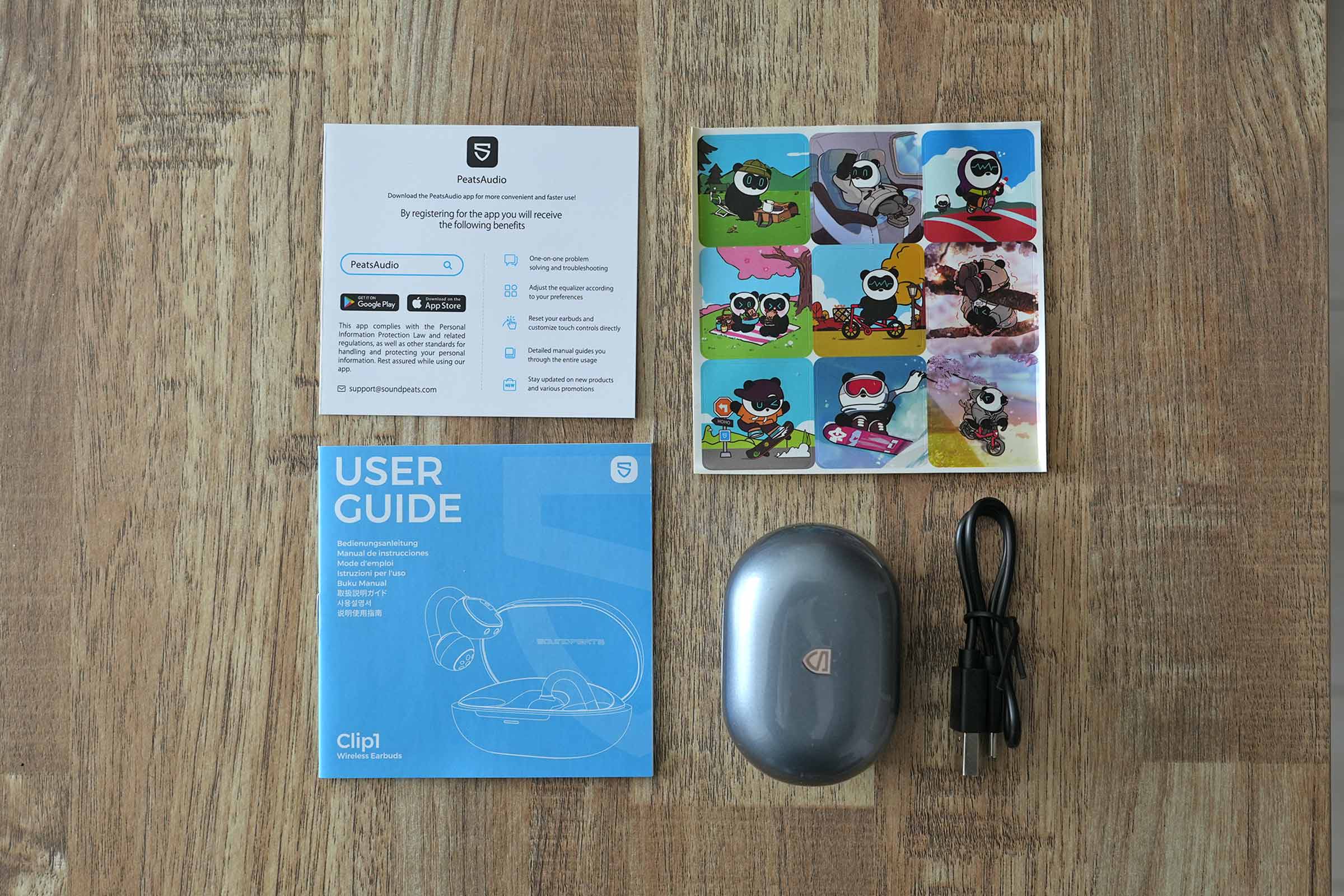 SOUNDPEATS Clip1の同梱物一覧